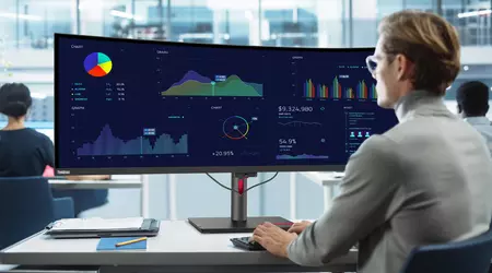 Lenovo ThinkVision P49w-30: En 49-tommers buet skjerm med 160 Hz oppdateringsfrekvens og en prislapp på 1 900 dollar.