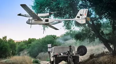 "Klar for ethvert oppdrag, når som helst": AeroVironment har avduket sin nye P550 rekognoseringsdrone med vertikal start- og landingskapasitet