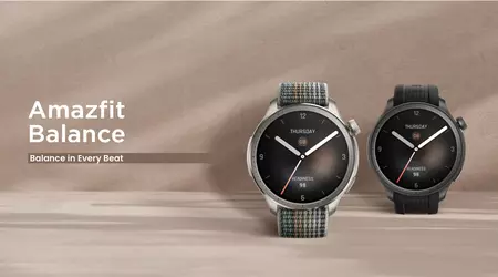 Amazfit Balance: AMOLED-skjerm, 46 mm kropp, vannbeskyttelse og AI-funksjoner for å spore helsemålinger.