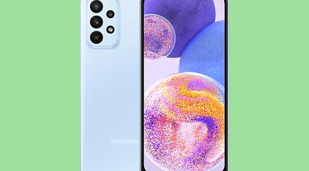 Samsung Galaxy A23 budsjett smarttelefon Samsung Galaxy A23 har begynt å motta One UI 6.1