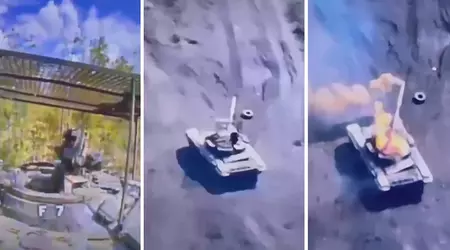 En ukrainsk FPV-drone til 500 dollar landet pent inne i en T-72B og brente en russisk stridsvogn.