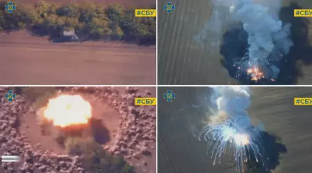 HIMARS ødela et russisk TOS-1A tungt flammekastersystem med termobariske missiler som kan brenne områder på 40 000 kvadratmeter.