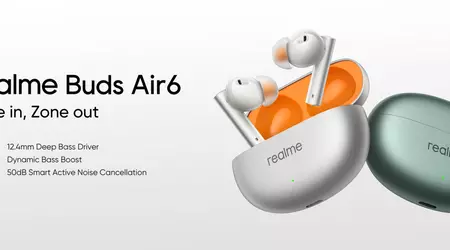 realme Buds Air 6 med ANC, LHDC-støtte, opptil 40 timers batteritid og en pris på 39 dollar har debutert utenfor Kina