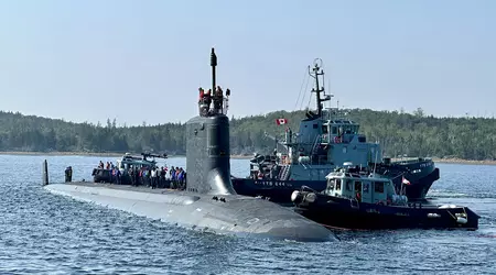 Den amerikanske marinen har sendt den nye atomdrevne ubåten USS Indiana i Virginia-klassen, som kan bære Tomahawk-cruisemissiler, til Canada.
