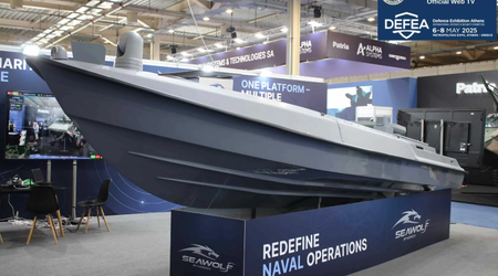 Den ukrainske overflatedronen Seawolf presentert i Hellas