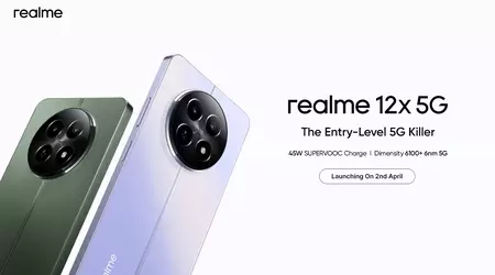 Det er offisielt: realme 12x 5G debuterer utenfor Kina 2. april.
