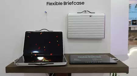 Samsung har avduket et konsept med en uvanlig sammenleggbar OLED-skjerm med høy oppløsning og lysstyrke på opptil 5000 nits