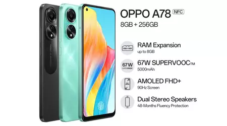 OPPO A78 4G - Snapdragon 680, 90 Hz AMOLED-skjerm og 67 W lading for 235 USD