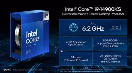 Kappløpet om megahertz fortsetter: Intel Core i9-14900KS oppnår 6,2 GHz kraft rett ut av esken.