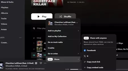 Ny Tidal-funksjon lar vennene dine oppdage sanger du deler på Spotify