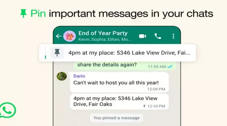 WhatsApp lanserer en oppdatering: Nå kan du nå feste opptil tre viktige meldinger i chatten.