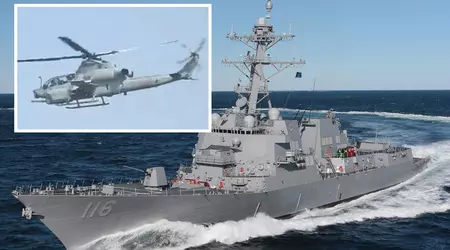 Iran truet med å skyte ned amerikanske AH-1Z-, UH-1Y- og MH-60-helikoptre som beskyttet USS Thomas Hudner og andre krigsskip, og tvang dem til å lande - USA benekter dette