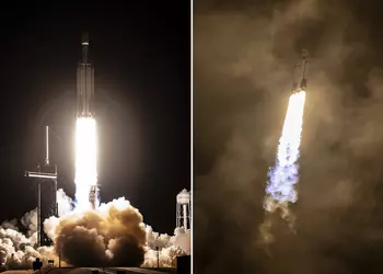 Falcon Heavy klarte å skyte opp ...