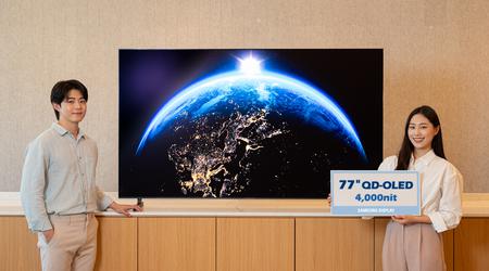 Samsung har avduket et nytt QD-OLED-panel for TV-er med en maksimal lysstyrke på 4 000 nits