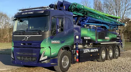 Volvo og Putzmeister har avduket en 100 % elektrisk betongpumpebil