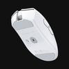 En miniatyrdetalj av den hvite Razer DeathAdder V4 Pro