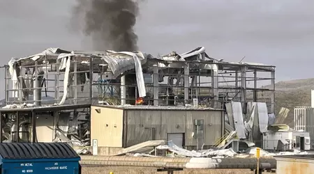 En fabrikk som produserte interkontinentale ballistiske missiler eksploderer i USA