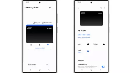 Samsung Wallet gjør Galaxy-smarttelefoner om til digitale nøkler for Audi-biler