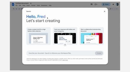 Google starter testing av "Hjelp meg å lage"-funksjonen drevet av Gemini i Google Docs
