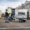 Kleuster 350 lasteykkel på gaten