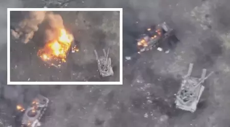 Ukrainske styrker ødela to russiske T-80BV-stridsvogner og to infanterikampvogner i en enkelt kamp.