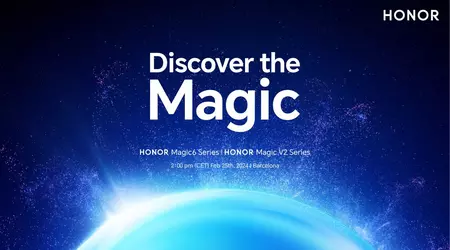 Nå er det offisielt: Honor viser Magic 6-flaggskipene og den sammenleggbare smarttelefonen Magic V2 RSR på MWC 2024.