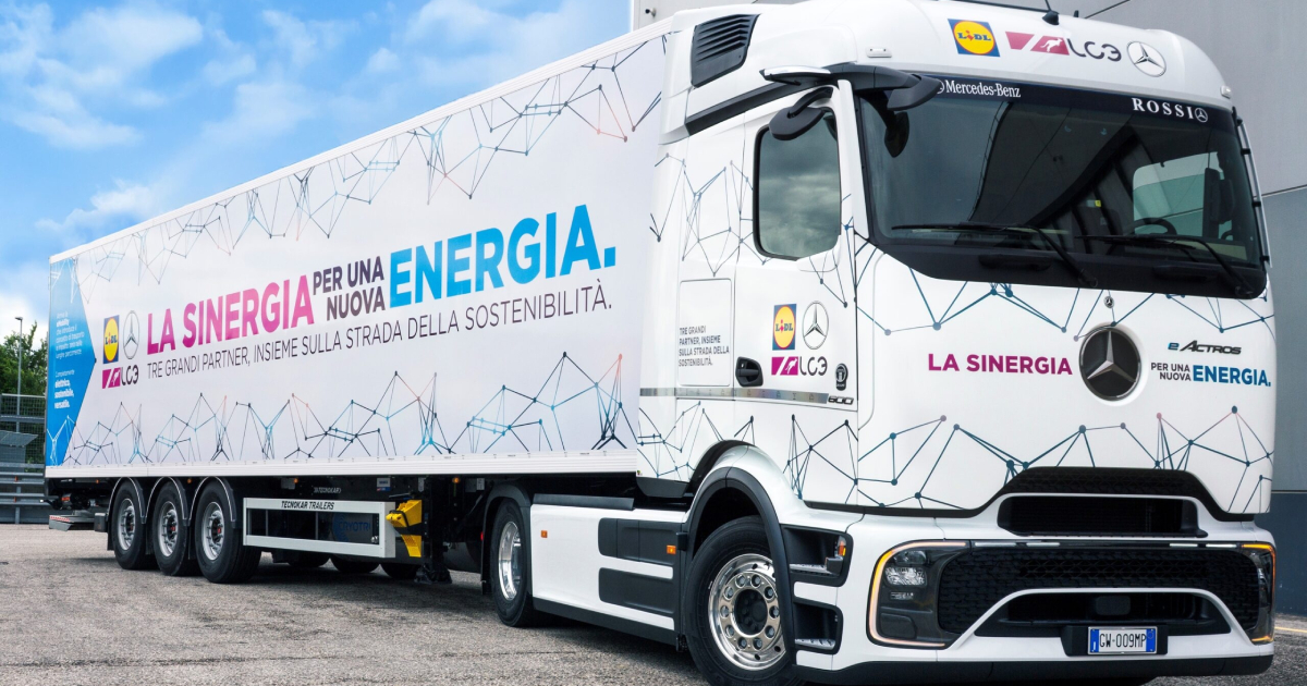 Kjeden har spredd sine elektroniske vinger: Den nye eActros 600 hos Lidl Italia Mercedes-Benz eActros 600: Elektrisk fremtid for Lidl Italia