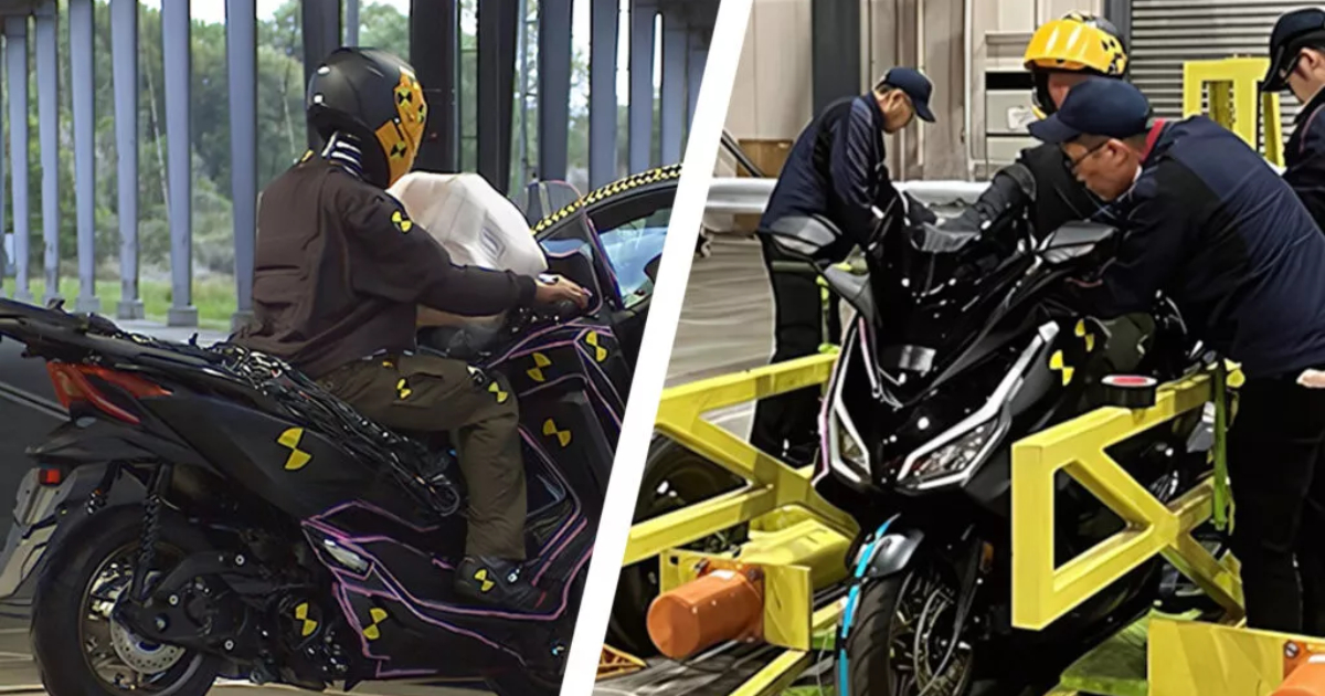 En revolusjon innen sikkerhet: Testing av en luftpute for motorsyklister Ekstrem test: Motorsykkelairbag i aksjon