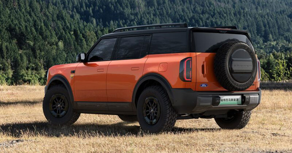 Den ikoniske amerikanske Ford Bronco SUV har blitt en elektrisk bil, men bare for Kina for øyeblikket Den ikoniske amerikanske Ford Bronco SUV har blitt en elektrisk bil, men bare for Kina for øyeblikket