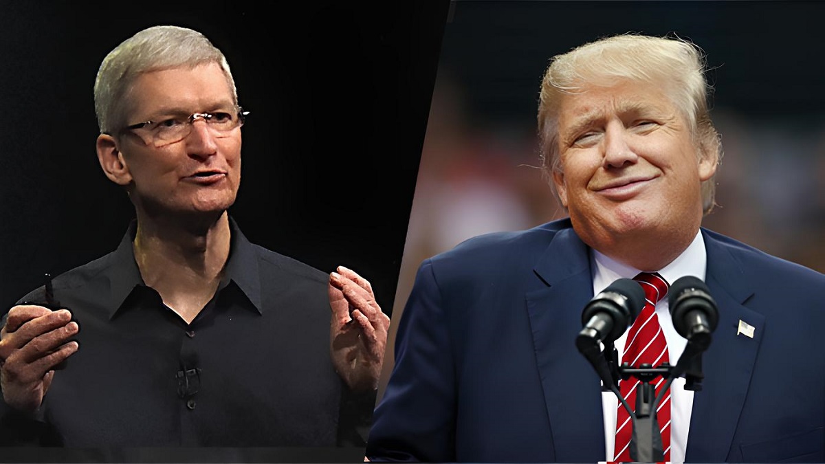 Trump og Cook: en samtale om fremtiden for teknologi i USA Møte om teknologi: Donald Trump diskuterer teknologi med Tim Cook