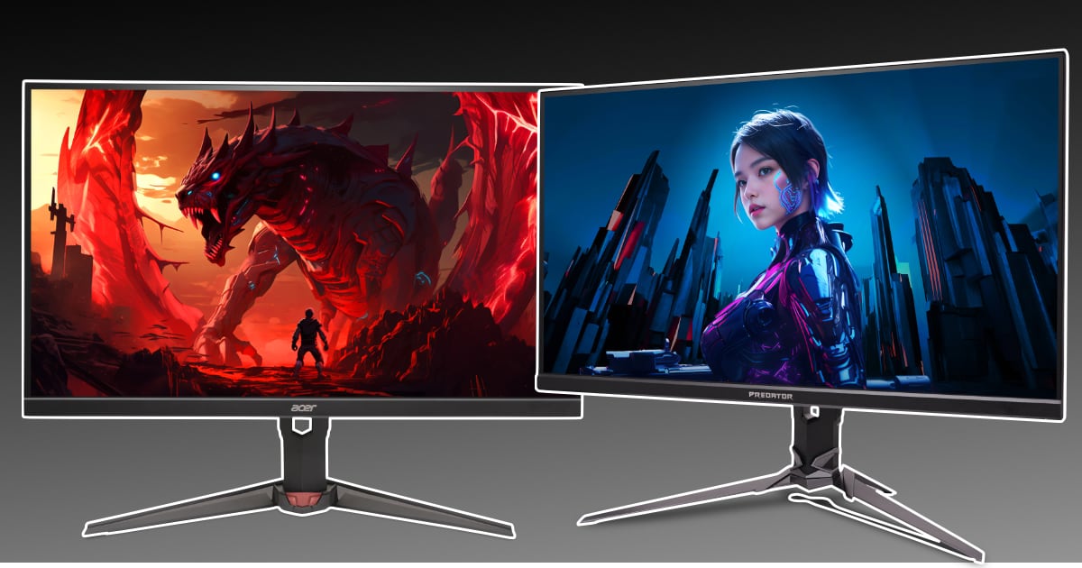 Acer har introdusert to nye gaming-skjermer: 4K for estetikere og 600Hz for eSport-utøvere