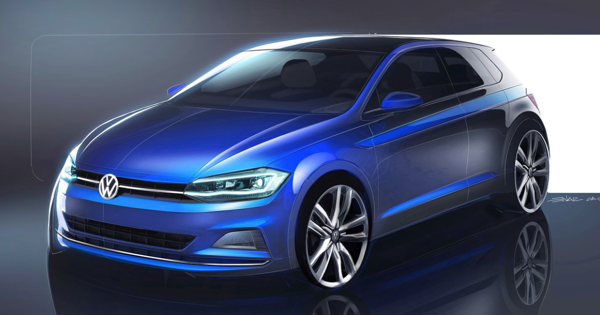 Volkswagen Polo er tilbake: hva er skjult i sjette generasjons design? Glitrende debut: designskisse av den nye sjette generasjonen Volkswagen Polo