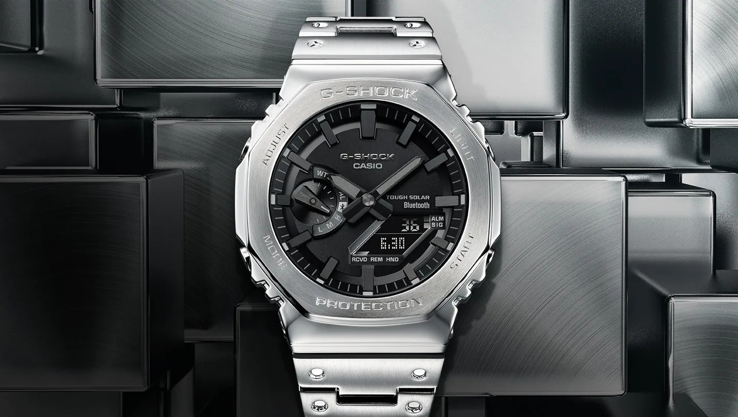 Absolutt beskyttelse i metall: den nye Casio G-Shock GM-B2100SD-1C Casio lanserer en ny G-Shock GM-B2100SD-1C helt i metall