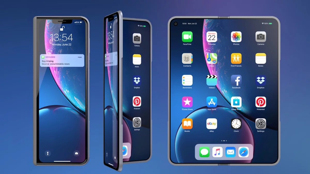 En visualisert revolusjonerende design: fremtidens sammenleggbare iPhone Sammenleggbar iPhone: Et glimt av fremtiden i bilder