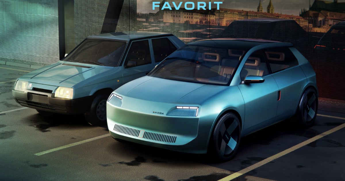 Skoda Favorit for det 21. århundre: Konseptuelle bilder viser moderne transformasjoner Moderne Skoda Favorit: Visualisering av legenden med moderne accenter
