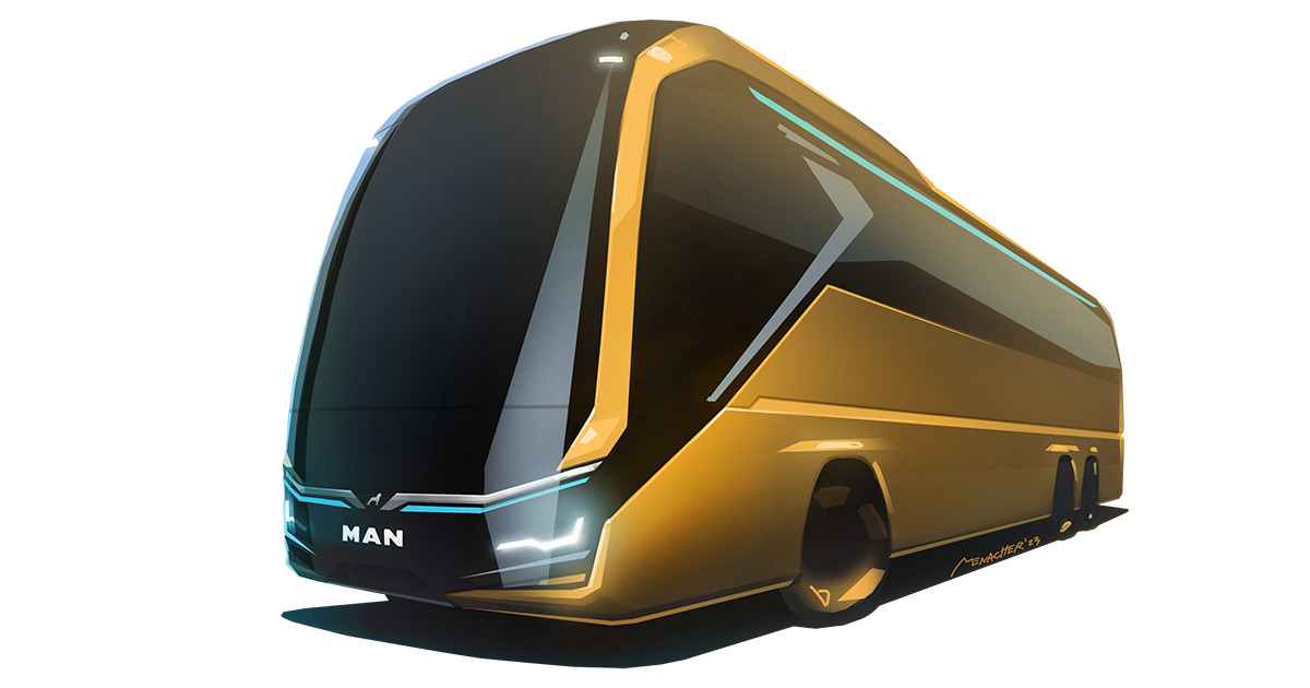 Avduking av skissen til MANs nye elektriske buss Lion's Coach E Den elektriske fremtiden: en første titt på MAN Lion's Coach E