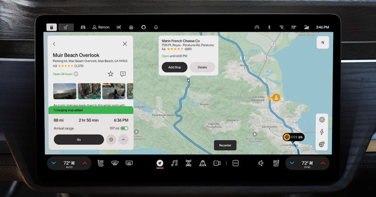 Kobler verden: Google Maps til neste nivå med Rivian-skjerm