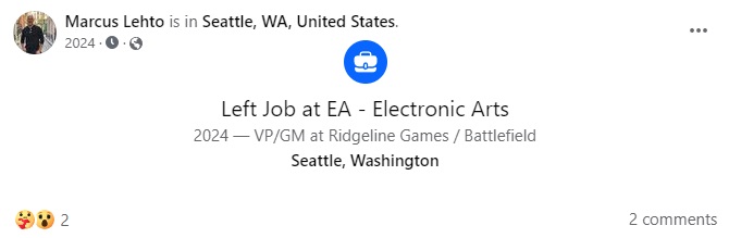 Spilldirektøren for Battlefield 2042 har forlatt Electronic Arts og studioet Ridgeline Games.-2 Spilldirektøren for Battlefield 2042 har forlatt Electronic Arts og studioet Ridgeline Games.-2