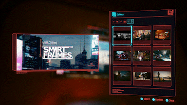 Cyberpunk 2077-spill i fotomodus