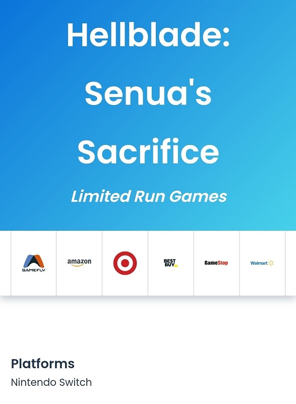 Hellblade: Senua's Sacrifice. Bilde fra Hellblade: Senua's Sacrifice