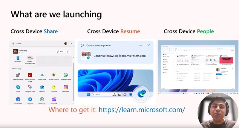 Demonstrasjon av Cross Device Resume-funksjonen Demonstrasjon av Cross Device Resume-funksjonen
