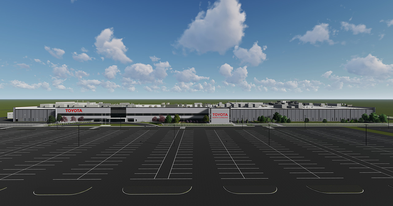 TBMC-visualisering Visualisering av Toyota Battery Manufacturing North Carolina-fabrikken