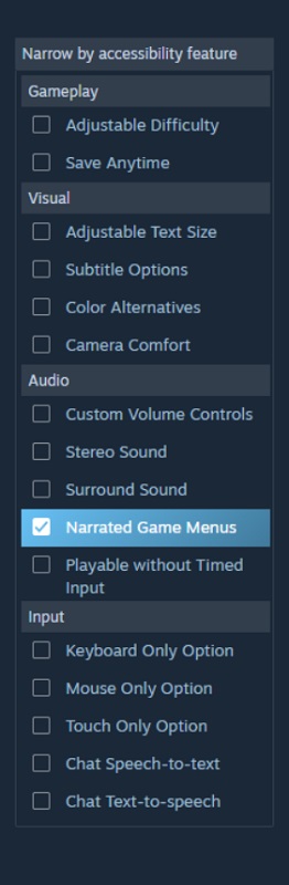 Tilgjengelige Steam-funksjoner