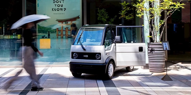 Interiør av mibot mini EV elektrisk kjøretøy Interiør av mibot mini EV elektrisk kjøretøy