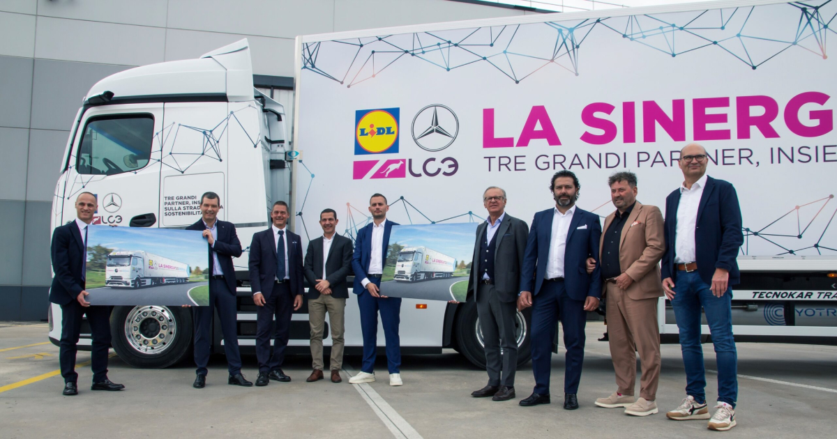 Mercedes-Benz eActros 600 for Lidl Italia Lidl Italia er det første selskapet i Italia med en helelektrisk Mercedes-Benz eActros 600
