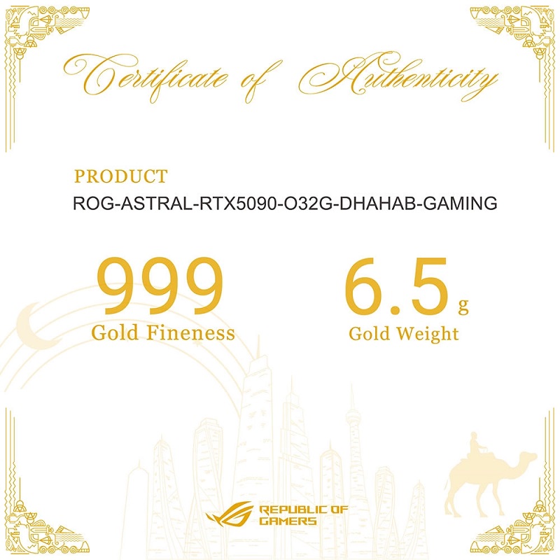 RTX 5090 gold grafikkort
