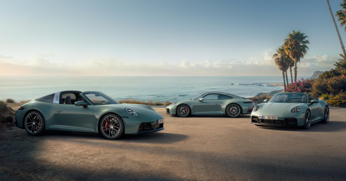 Porsche 911 Carrera 4S i fargen hvit