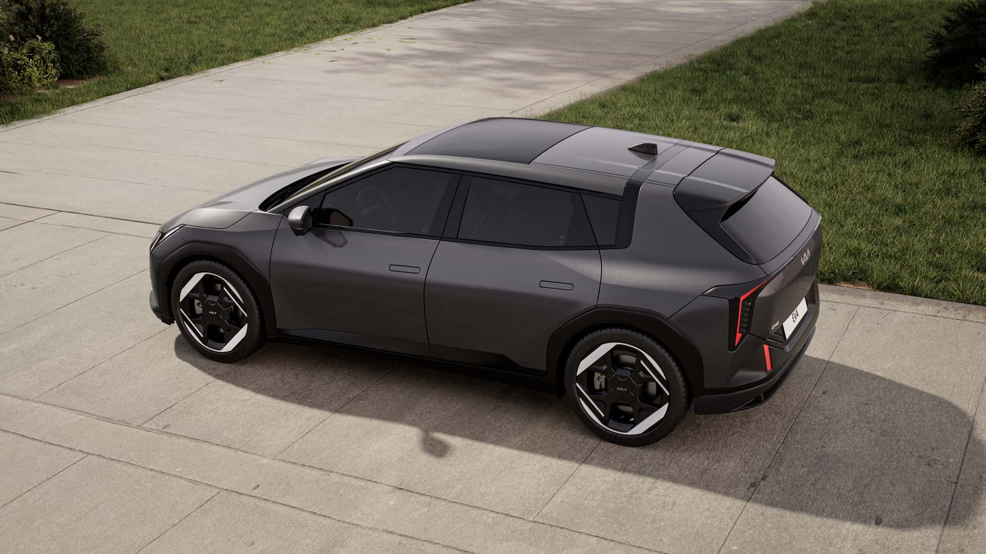 Design av fronten på Kia EV4 Design av fronten på Kia EV4