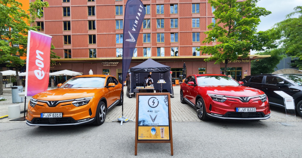 VinFast-biler på ON Drive Summit. Foto: VinFast Showroom München / Facebook