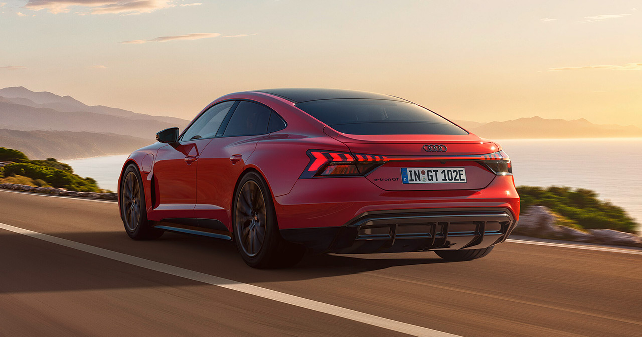 Audi e-tron GT quattro-skjerm Audi e-tron GT quattro-skjerm
